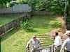 A backyard large enough to play baseball