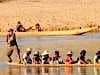 Long boat, many people