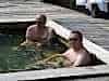 time for a hot spa beside the road