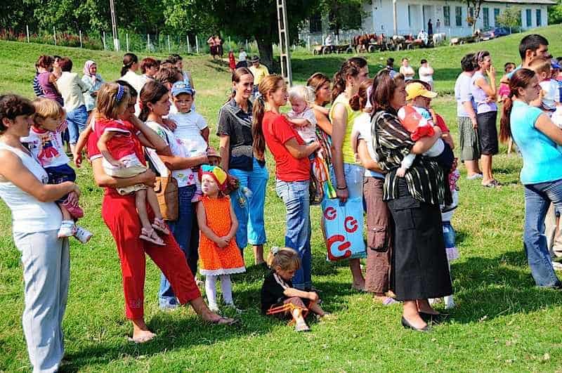 Women and babies first in the queue please