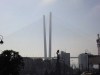 One of the pylons on Vladivostok's Cable Bridges