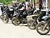 The attraction in every town without exception - a line-up of bikes w&