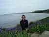 Jo reflects amongst the irises