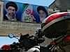 Into iran and we transit below the watchful eye of teh great leaders