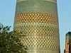 Unfinished minaret. The designer was commissioned to build the tallest one in Central Asia. When found his design wouldn't do th