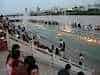 Off to town to see a musical fountain on the banks of the Yellow River
