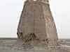 Our first glimpse of the Wall - a 10th century beacon tower east of Dunhuang, in the Taklamakan