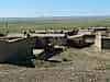 Local village with the Steppe beyond - must be hellish cold and exposed in winter