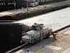 Little trains that pull the ships through the locks